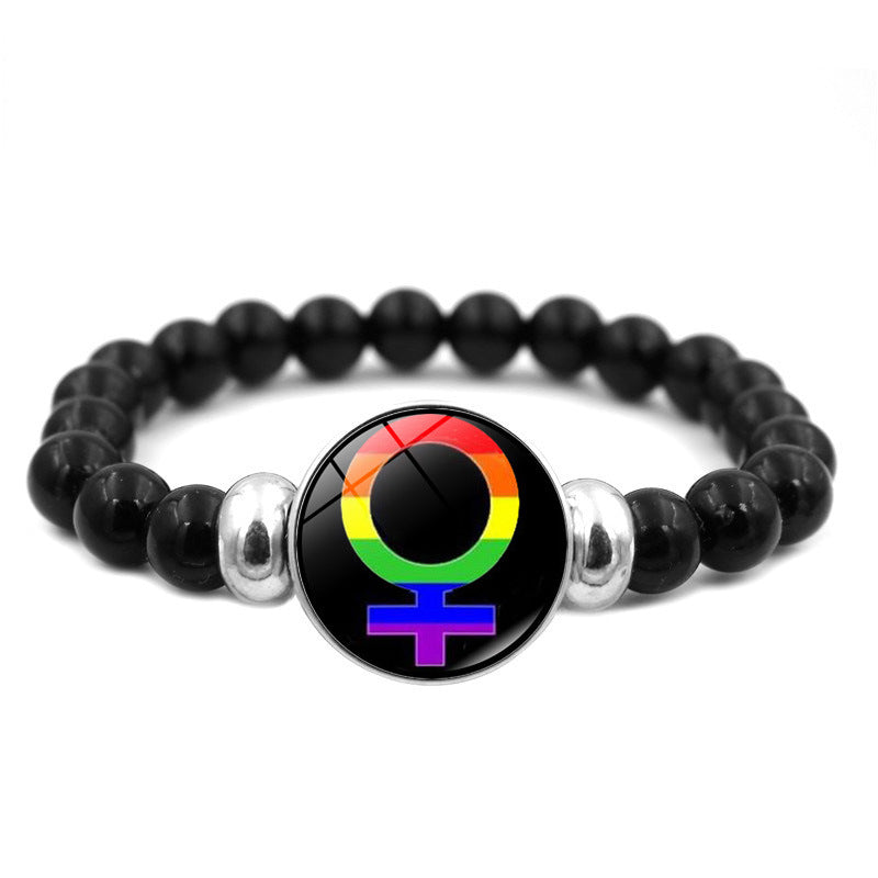 Pulsera de cuentas hechas a mano de tiempo iridiscente al por mayor